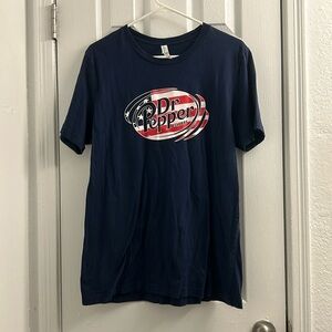 Canvas Dr. Pepper Logo Graphic Tshirt Size L